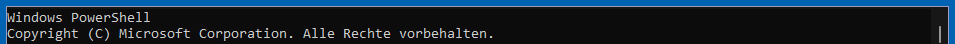 Windows PowerShell window with the title bar removed.